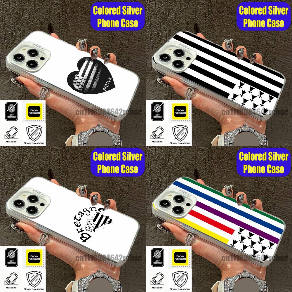 Phone Accessories Logo - 브리타니 프랑스 지역 깃발 휴대폰 케이스