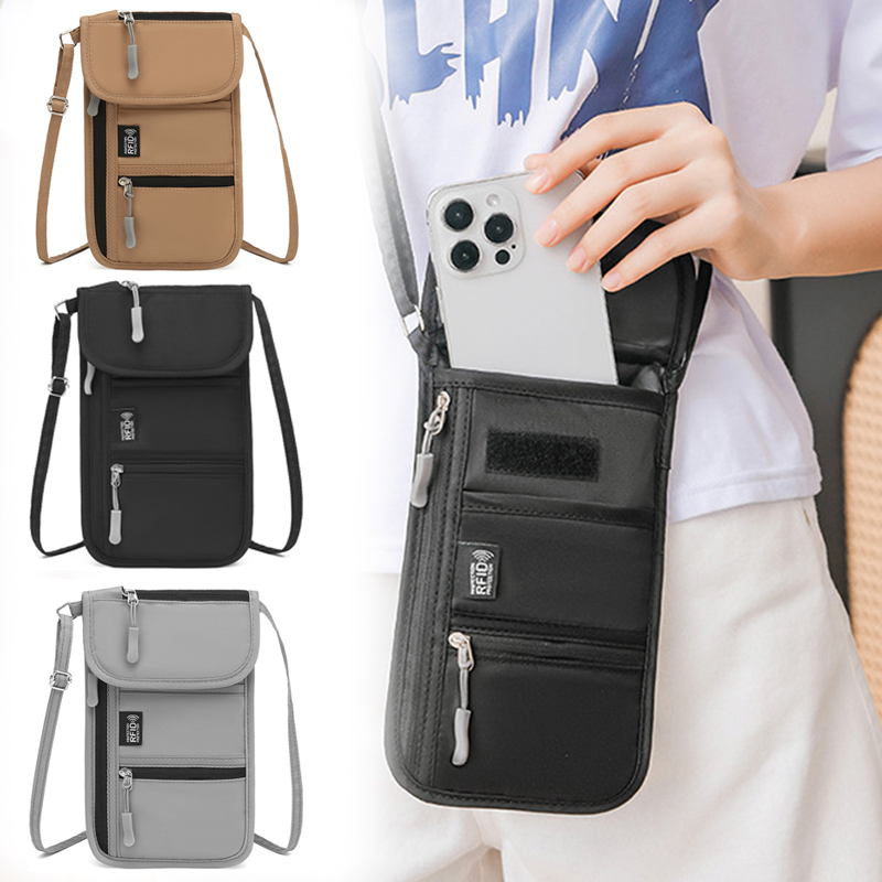 Neck Hanging Phone Holder - 휴대용 Crossbody 가방 여행 여권 문서