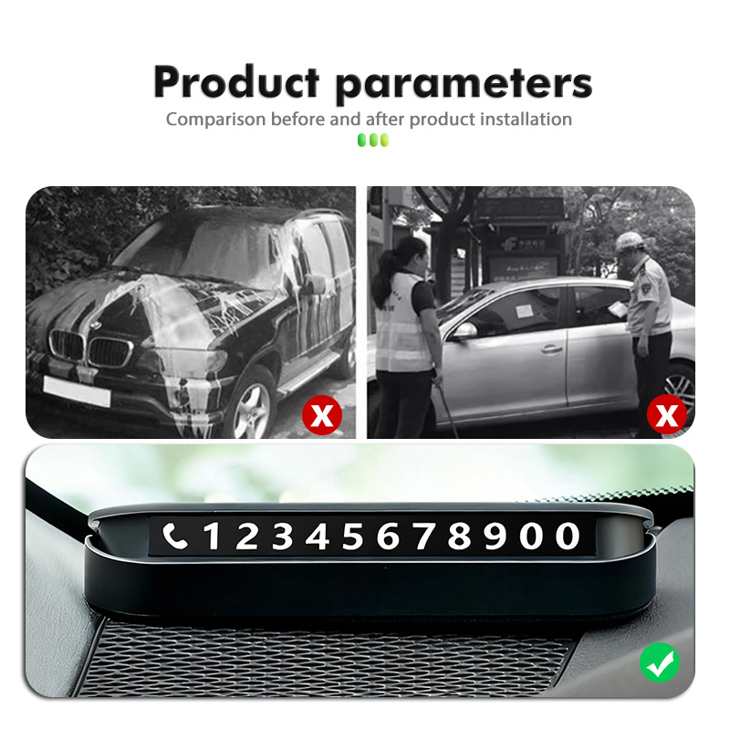 체리 심플카 임시 주차 카드 전화번호 홀더 자동차 내부 - Qq Phone Accessories 리뷰 및 가격